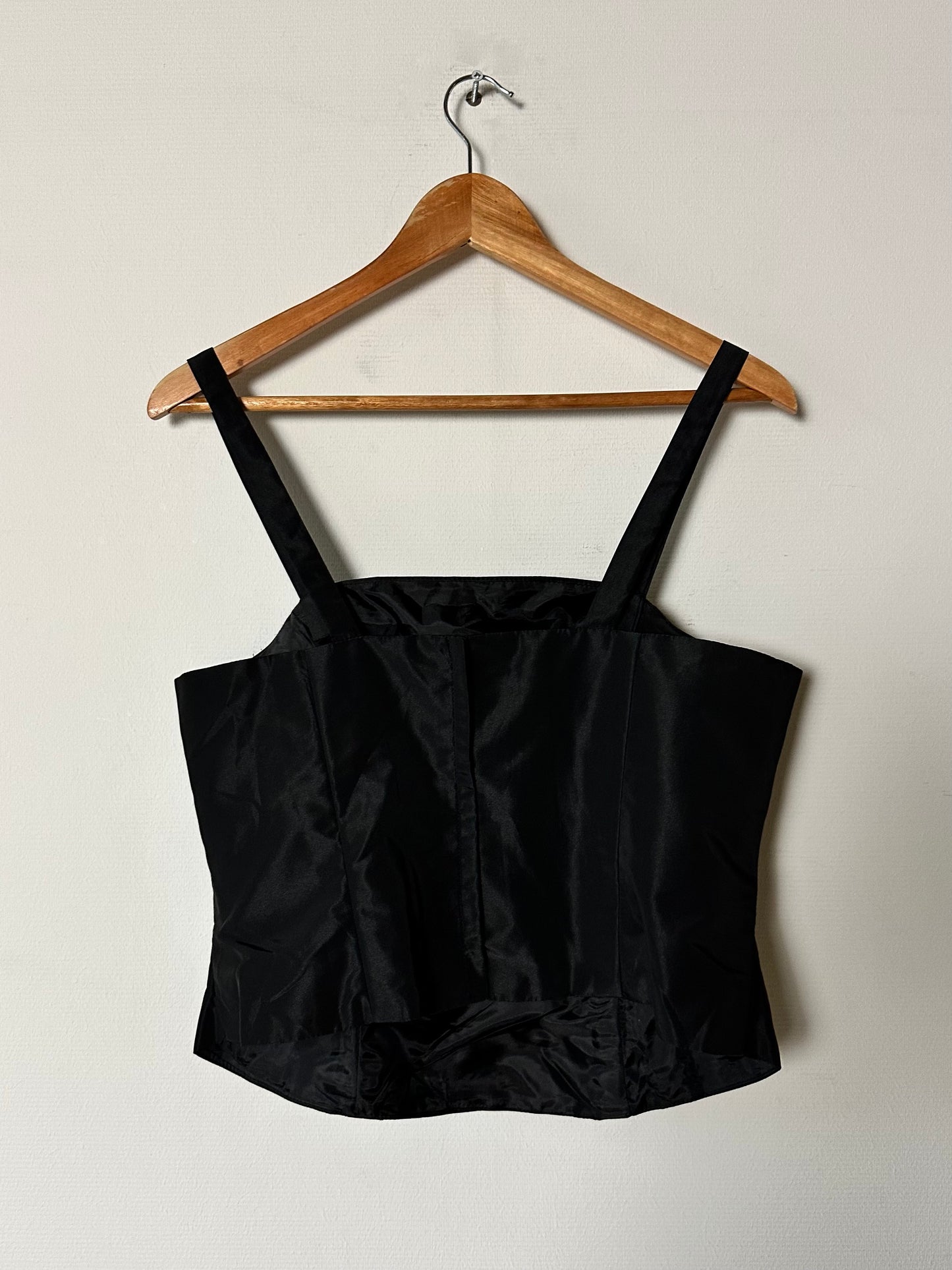 Satin corset top | Black