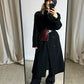 Belted coat wool | Black