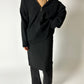 Zip wool cardigan | Black