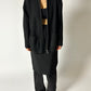 Zip wool cardigan | Black