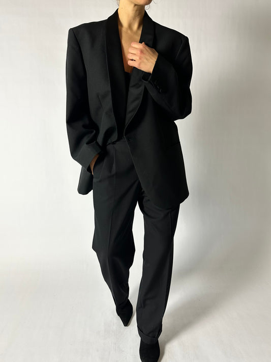 Tuxedo blazer | Black