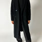 Double breasted wool coat | Black