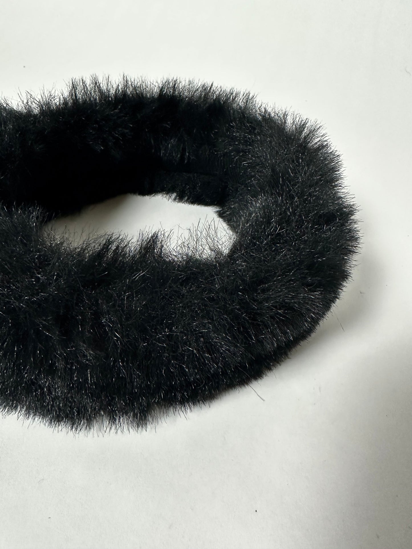 Faux fur headband | Black