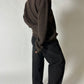 Fine knitted sweater | Dark brown