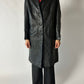 Long leather coat | Black