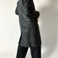 Long leather coat | Black