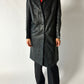 Long leather coat | Black