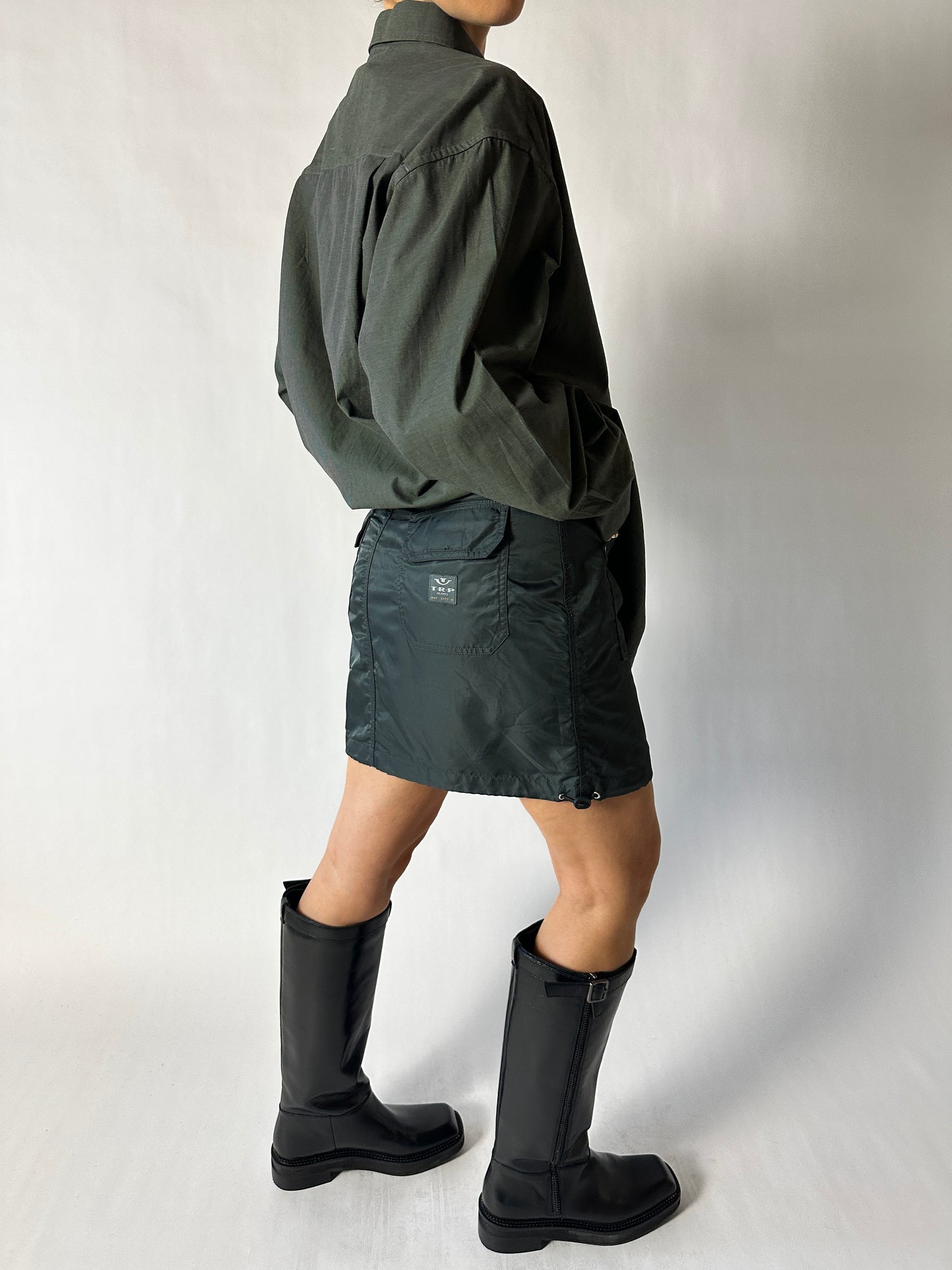 Mini skirt | Oil green