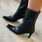 Leather ankle boots | Black