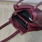 Leather tote bag | Bordeaux