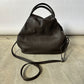 Leather handbag | Dark brown