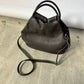 Leather handbag | Dark brown